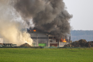 Brand in der GBAB Gesellschaft für Bio-Abfallwirtschaft in Landkreis und Stadt Aschaffenburg mbH